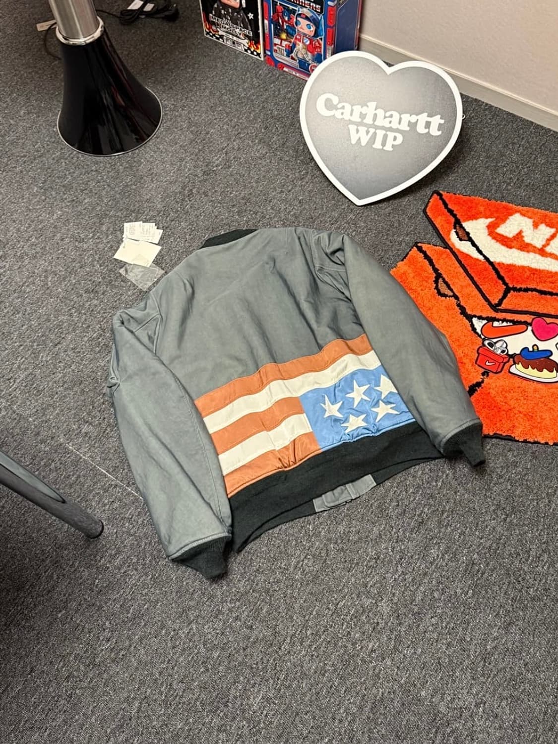 [5] 비즈빔 15AW 토르손 성조기 봄버 초판 올리브 상품이미지1