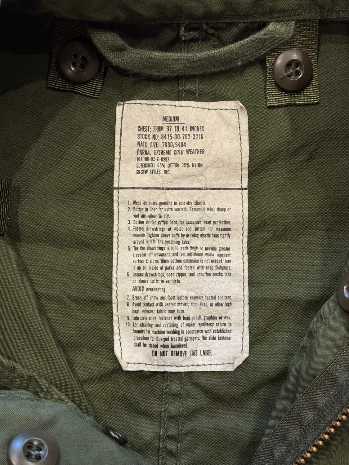 오리지널 M-65 피쉬테일 파카 (M) 상품이미지6