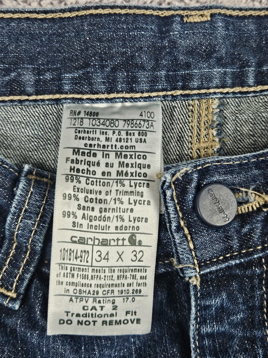 FR 칼하트 데미지 데님 워크 팬츠 ( 34 X 32 ) / 10057 상품이미지7