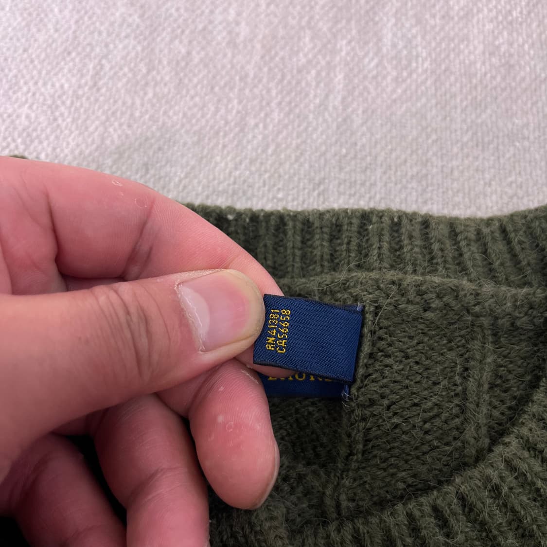 W100 폴로랄프로렌 꽈배기 카기 가디건 상품이미지3