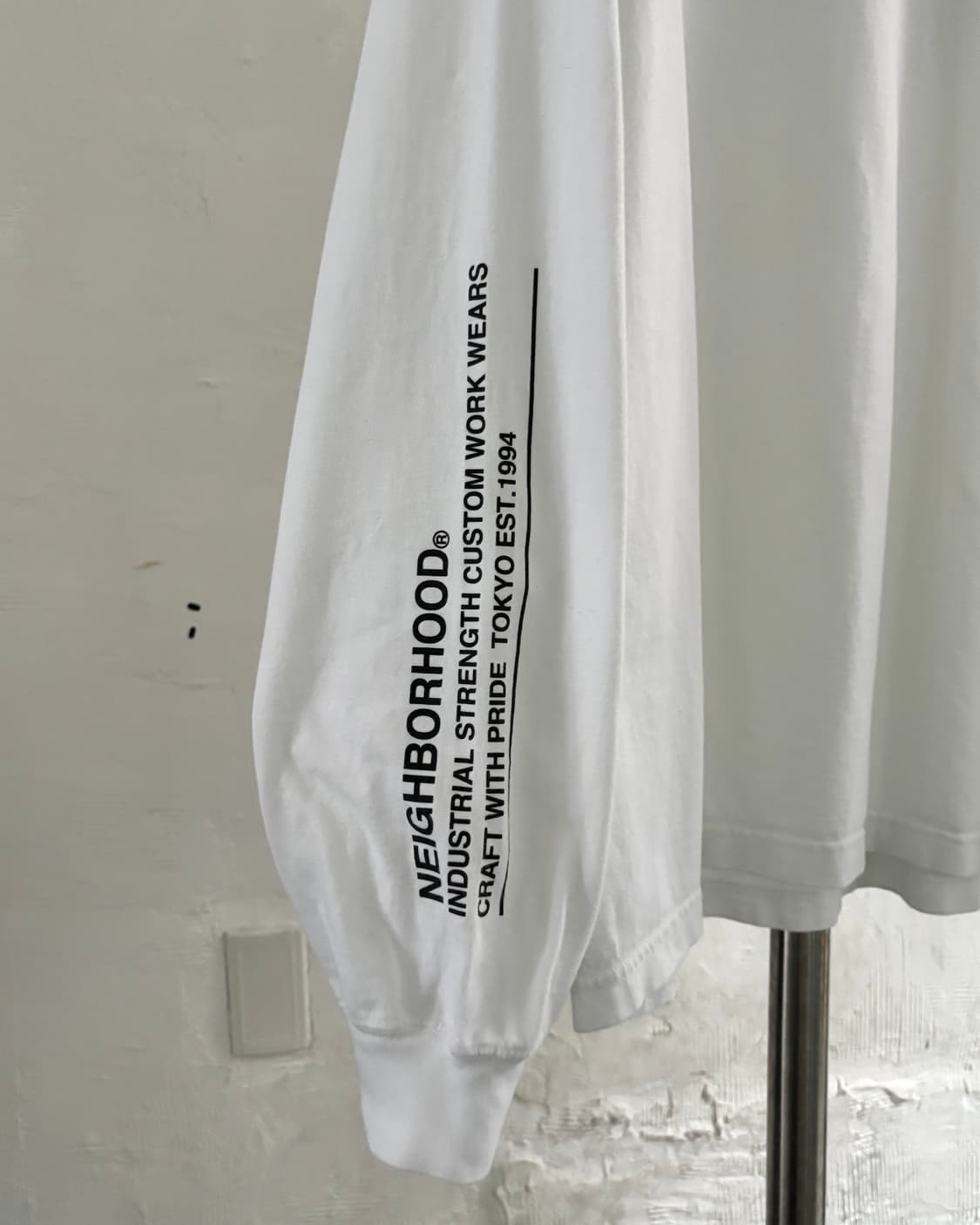 NEIGHBORHOOD® 네이버후드 화이트 로고 롱슬리브 상품이미지4