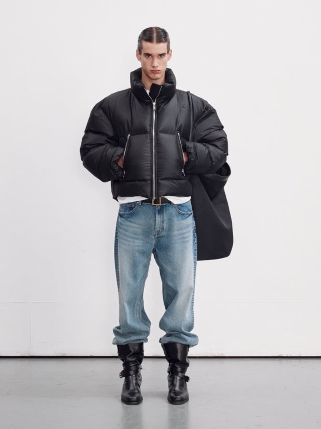 (S) 렉토 샤이닝 퀼티드 숏 구스 다운 점퍼 패딩 상품이미지2