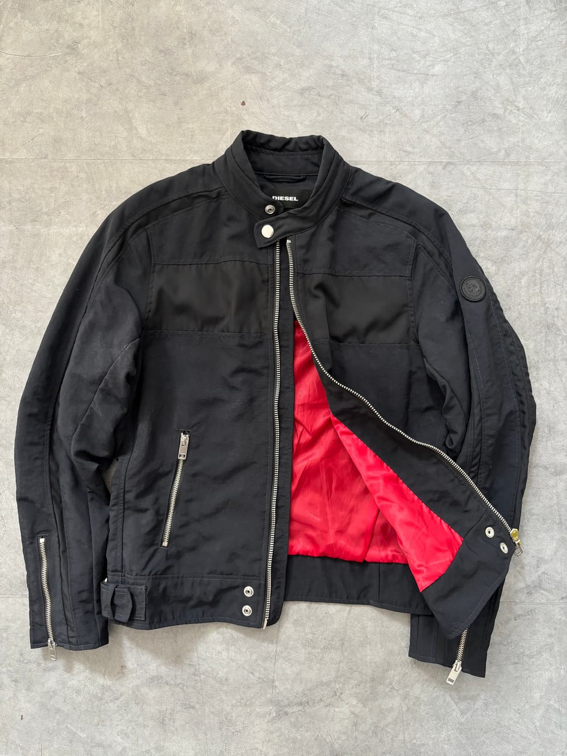 Diesel 디젤 블랙 메탈 슬레이어 바이커 자켓  상품이미지8