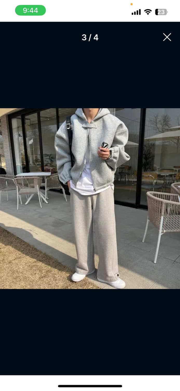 크롭 네오프렌 스냅 후드집업 상품이미지1