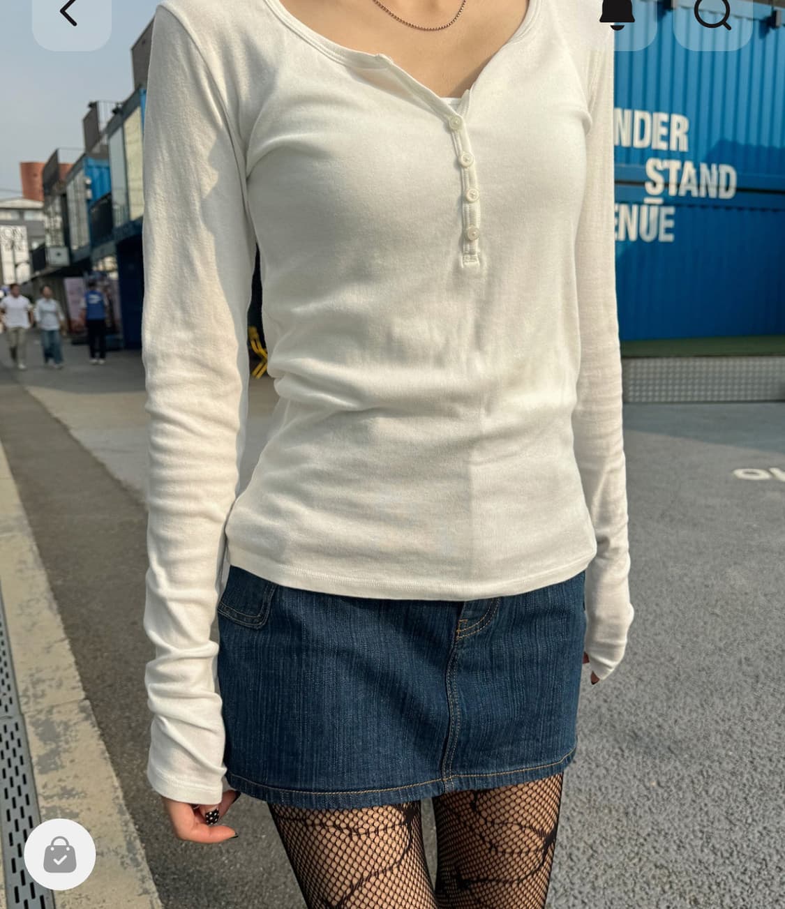 브랜디멜빌 젤리탑 롱슬리브 화이트 상품이미지1