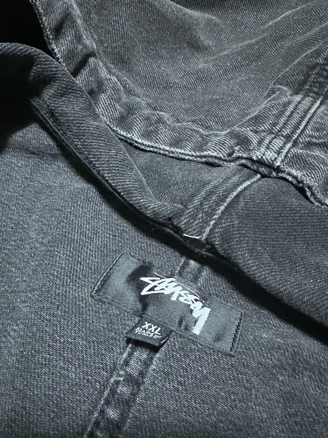 [XXL] 스투시 데님 워크 자켓 블랙 상품이미지5