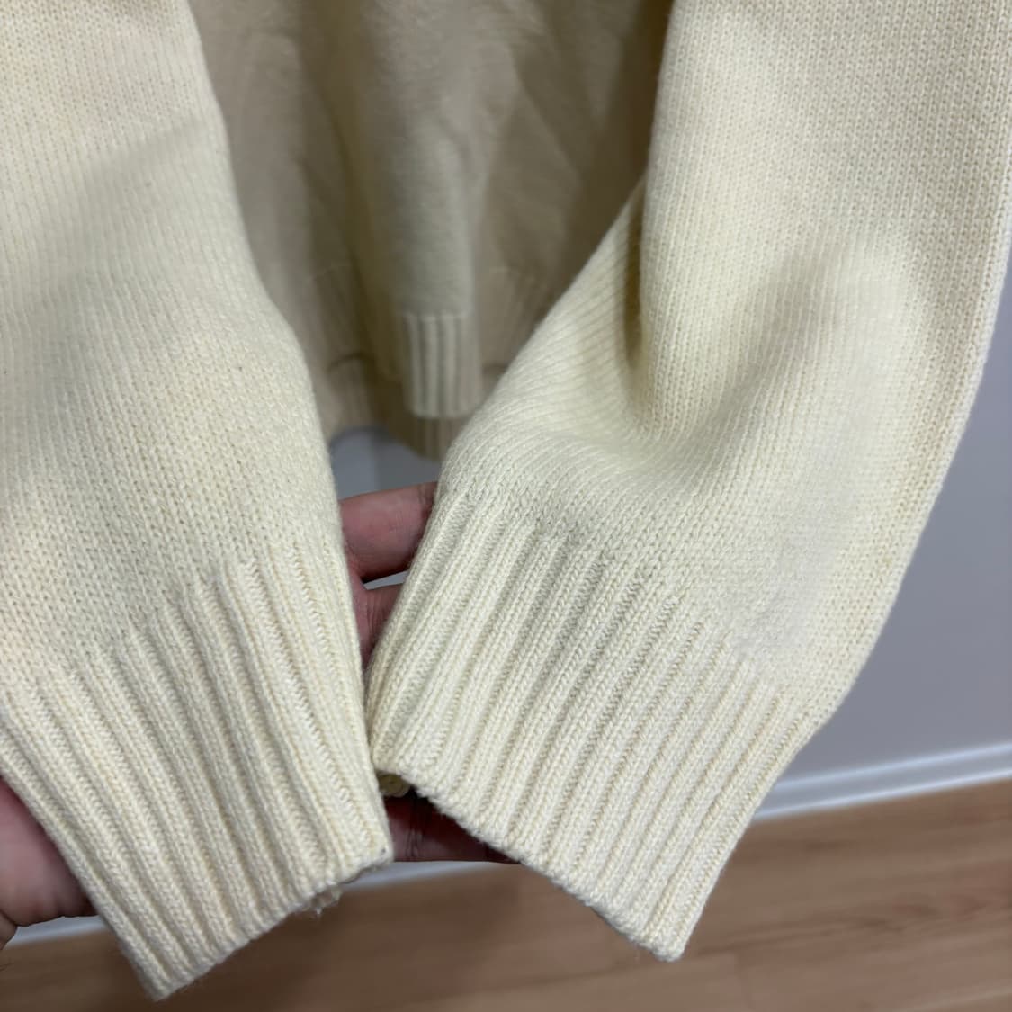 폴로 랄프로렌 V넥 니트 아이보리 L 상품이미지5