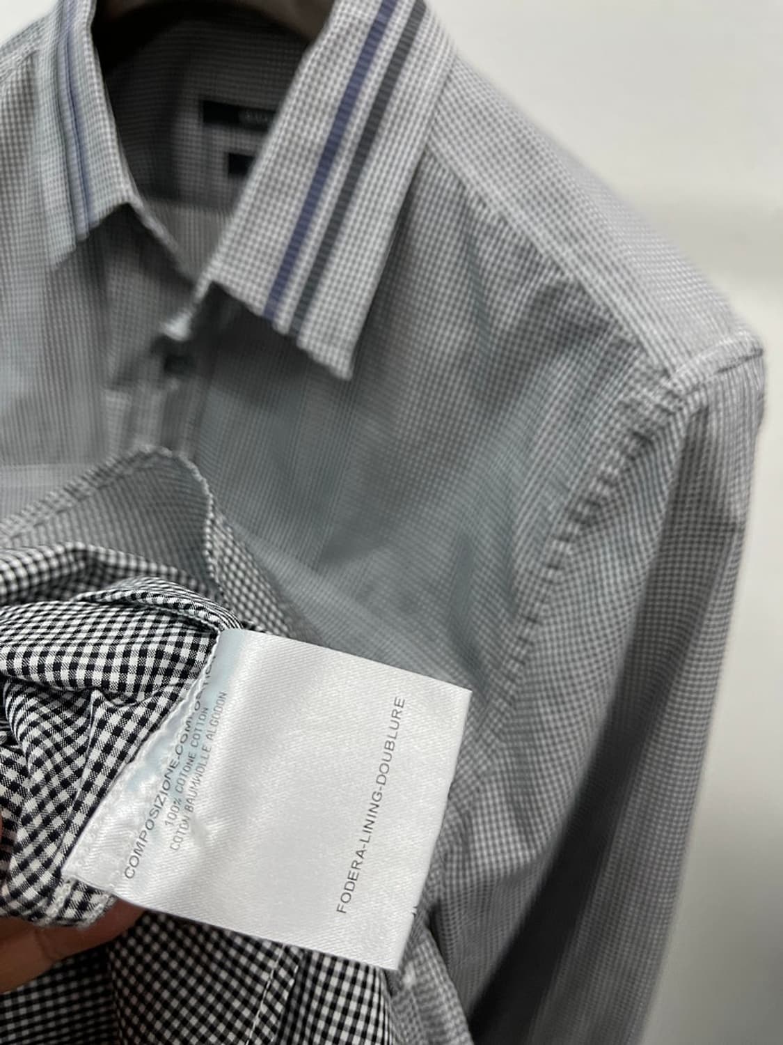 95-100) 구찌 투포켓 깅엄셔츠  상품이미지9