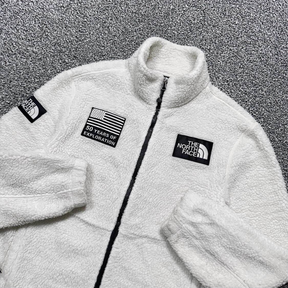 Name : 노스페이스 화이트컬러 시그니처로고 후리스 자켓 :)  상품이미지2
