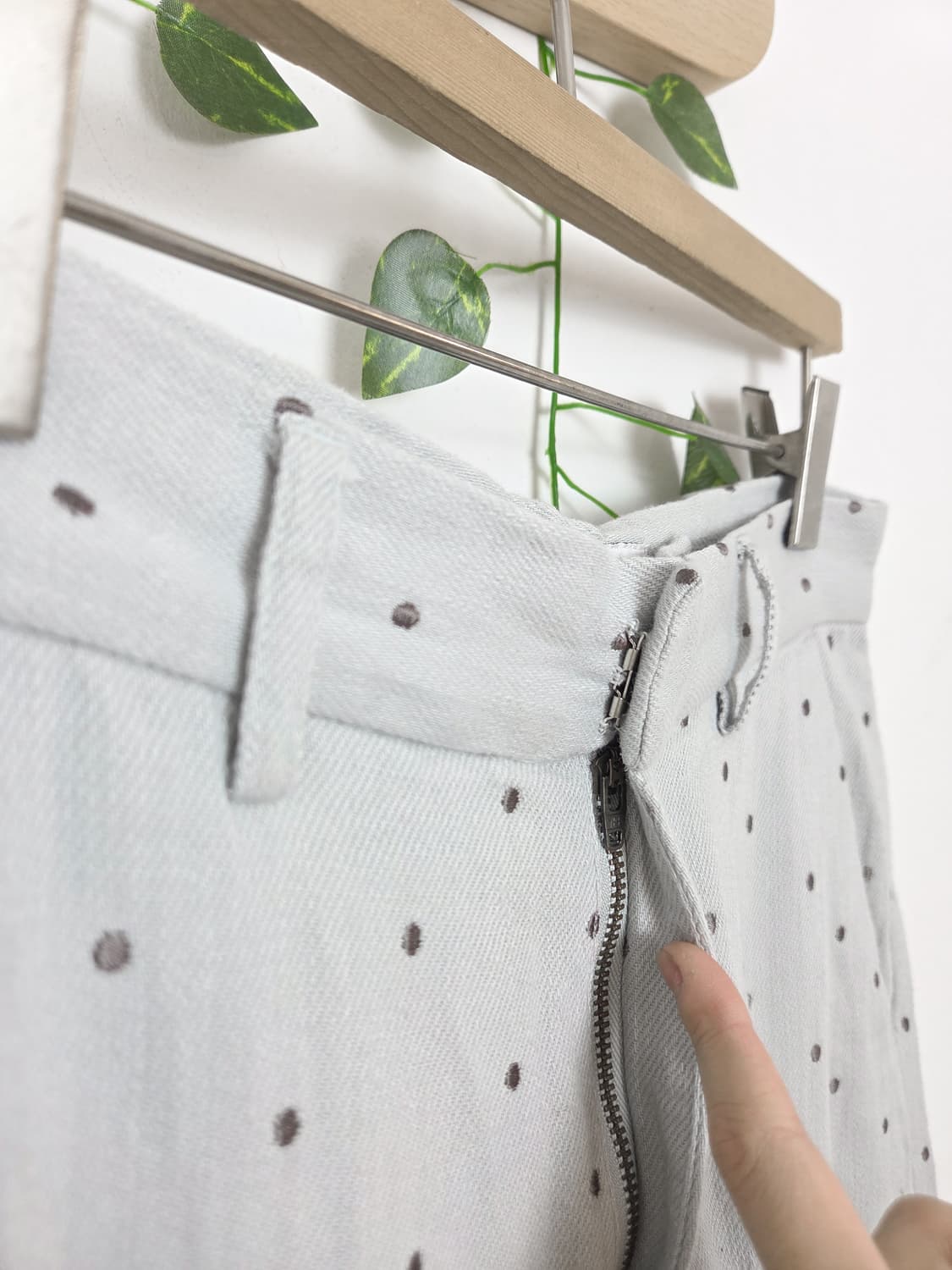 도트 자수 팬츠 상품이미지3