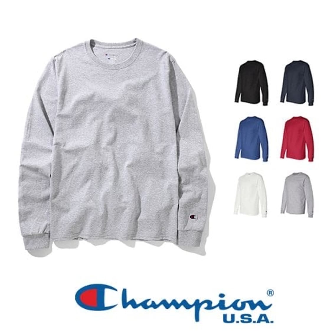 [챔피온] 롱슬리브 티셔츠(그레이/XL) 상품이미지1