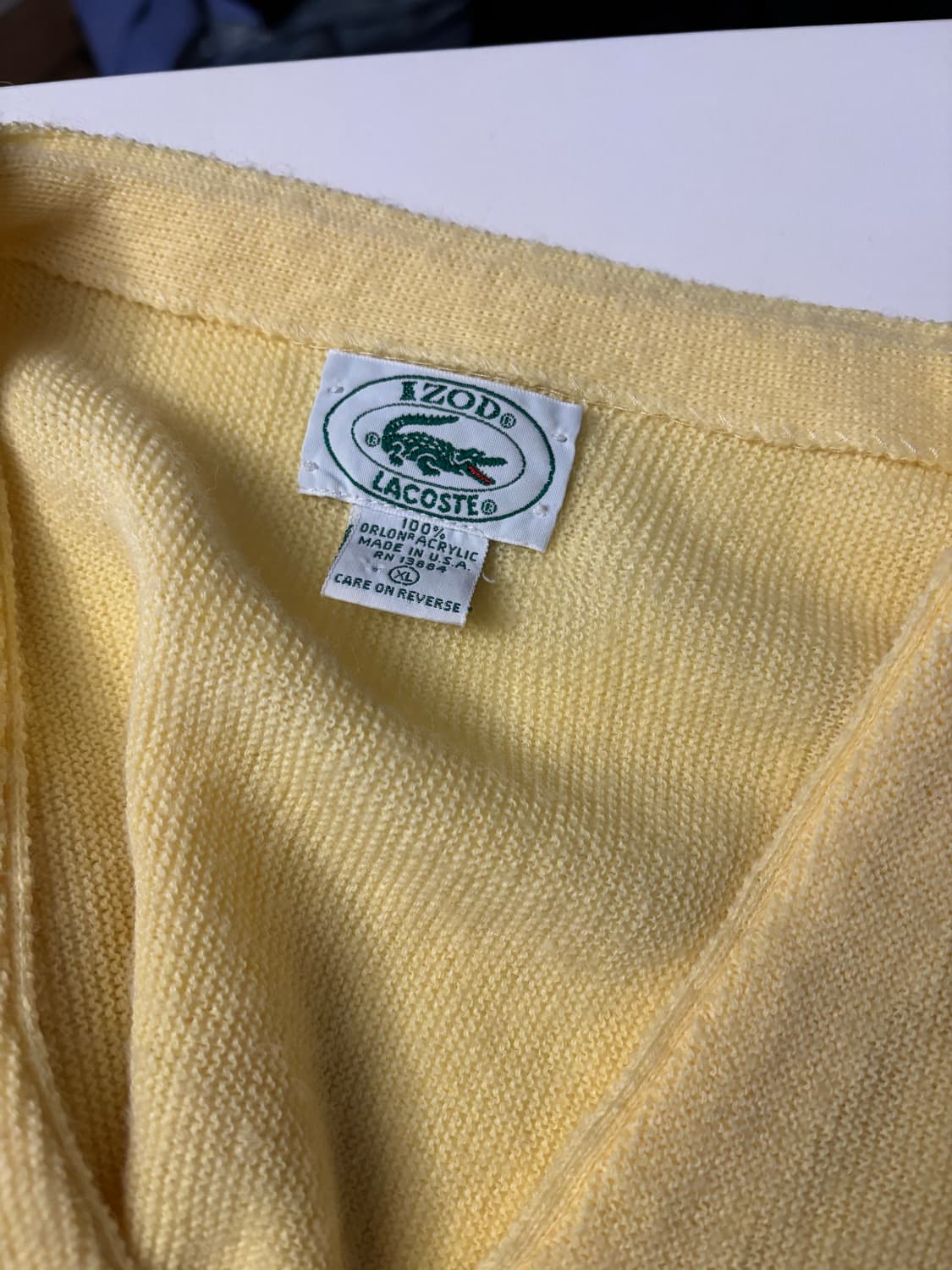 80's lacoste acrylic cardigan 상품이미지2