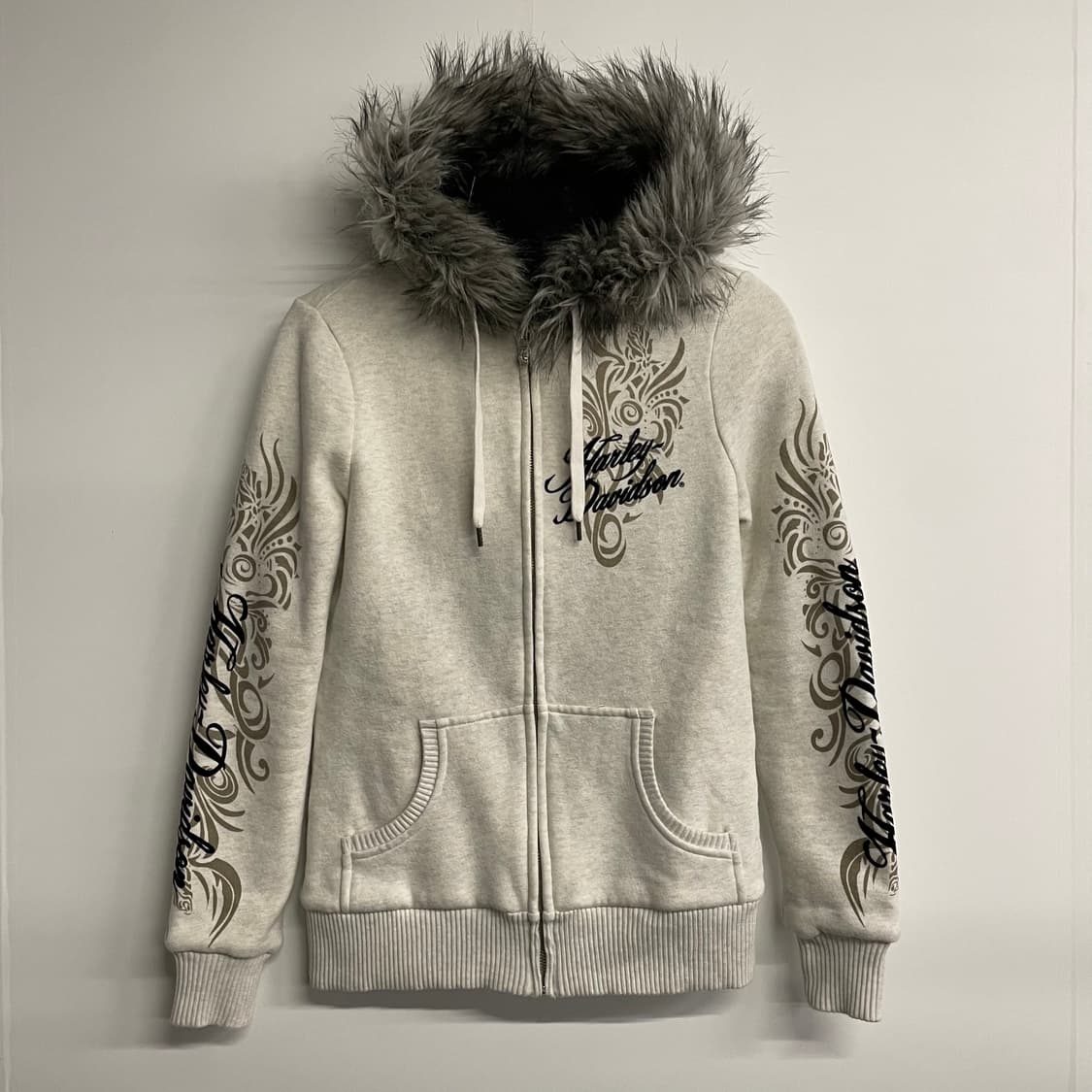 할리데이비슨 Y2k 퍼 후드집업 상품이미지5