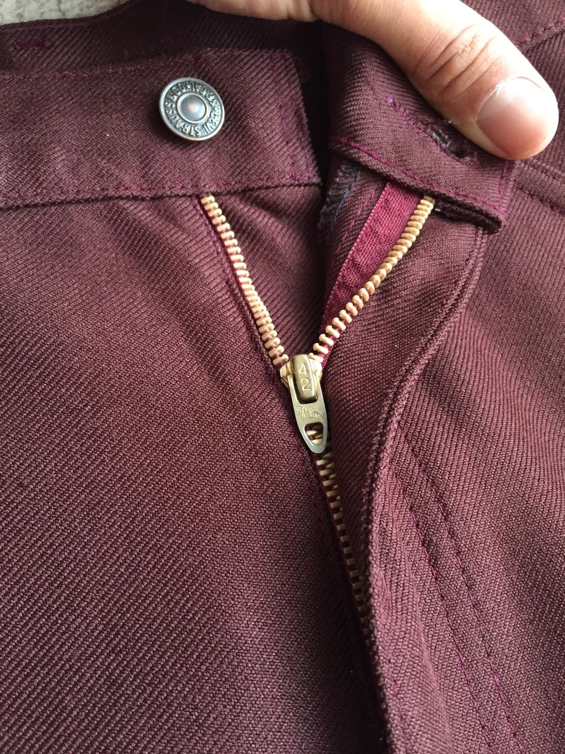 RARE 70-80’s levis 517 버건디 스타프레스트 상품이미지7