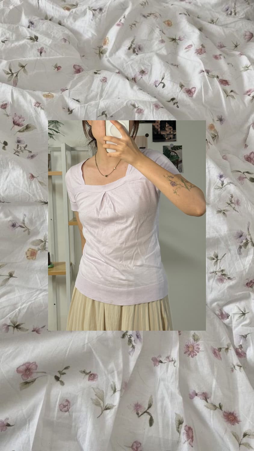 lilac knit blouse 상품이미지1