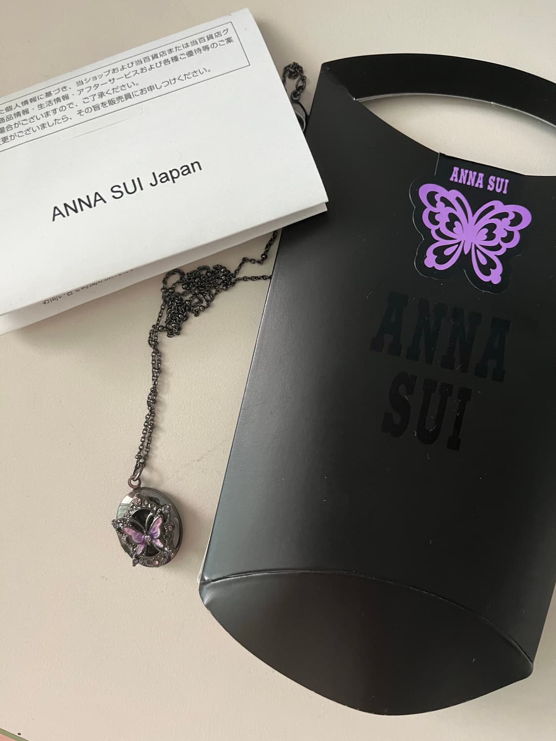 안나수이 나비 로켓 목걸이 (보증서 있음) 상품이미지5