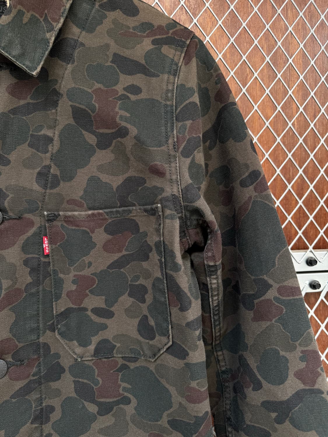 리바이스 카모 커버울 워크 자켓 S 상품이미지2