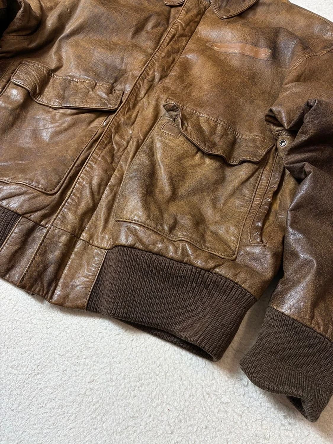 어드벤처 바운드 00's A-2 양가죽 봄버 자켓 PN7329 상품이미지4