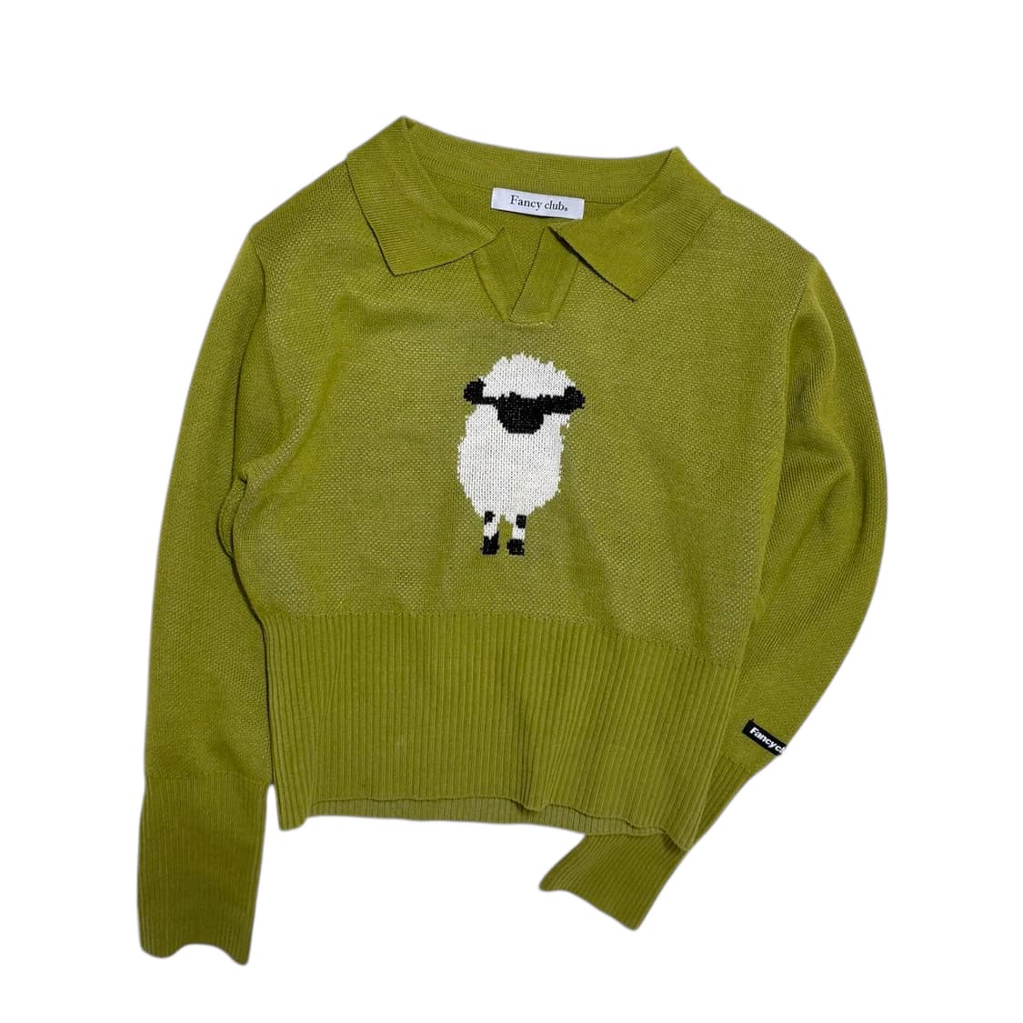 FANCY CLUB 자카드 키치 크롭 니트 상품이미지4
