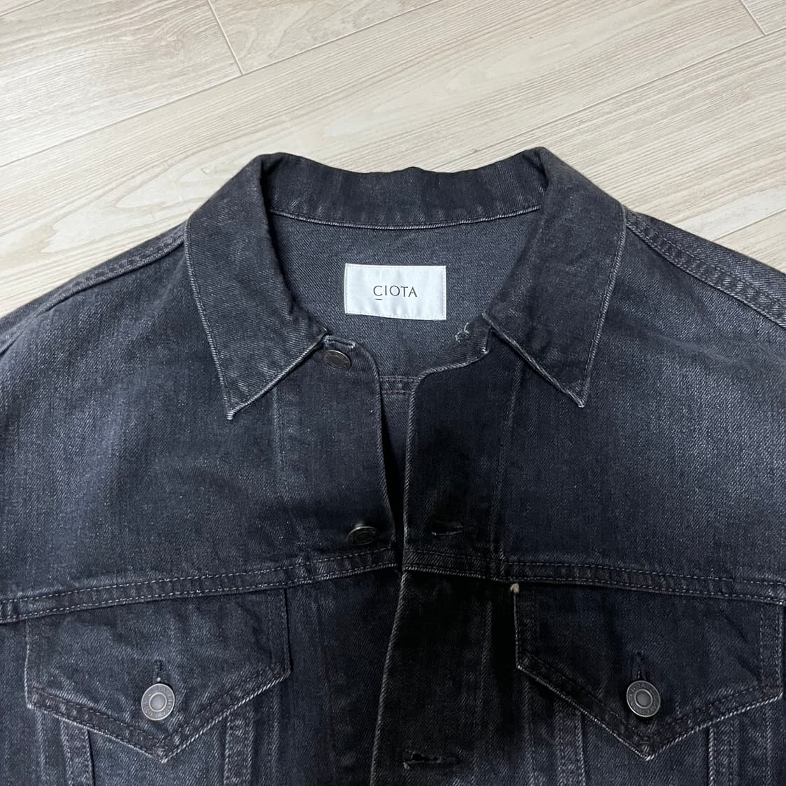시오타 3세대 데님 자켓 블랙 44 상품이미지4