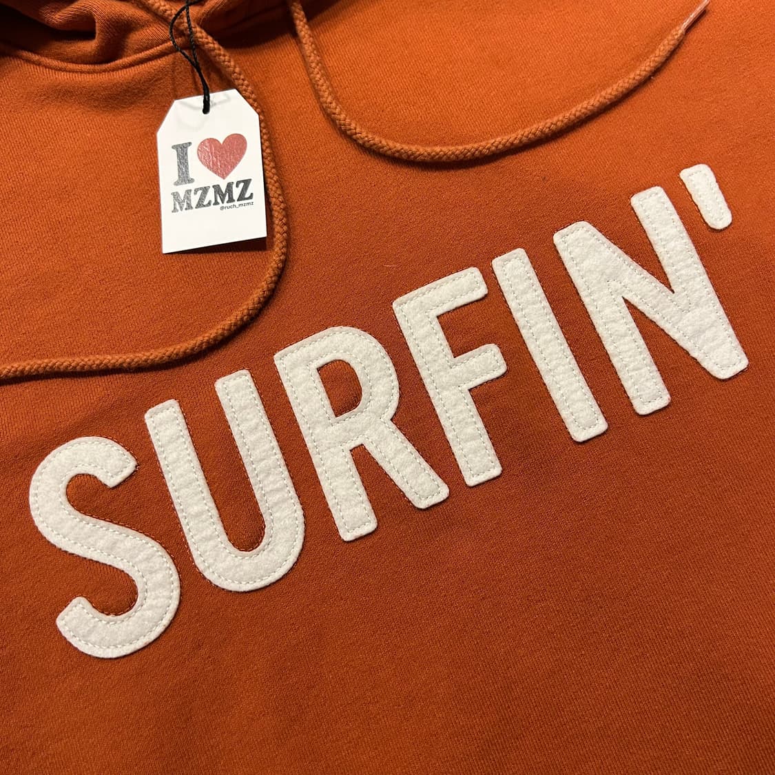 [XL] 에스피오나지 SURFIN 해비웨이트 후드티 오렌지 A504 상품이미지5