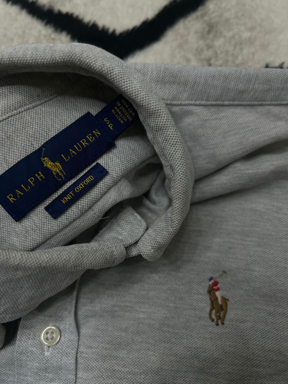 [S]폴로랄프로렌 니트 옥스포드 셔츠/그레이 상품이미지5