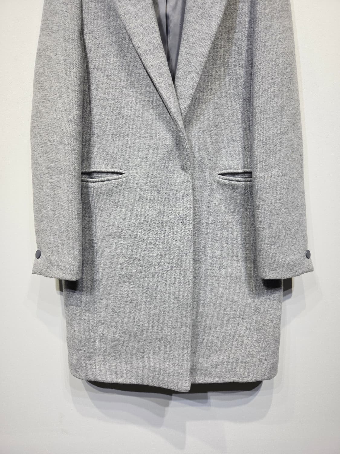 PLASTIC ISLAND 플라스틱아일랜드 그레이 하프 코트 상품이미지4