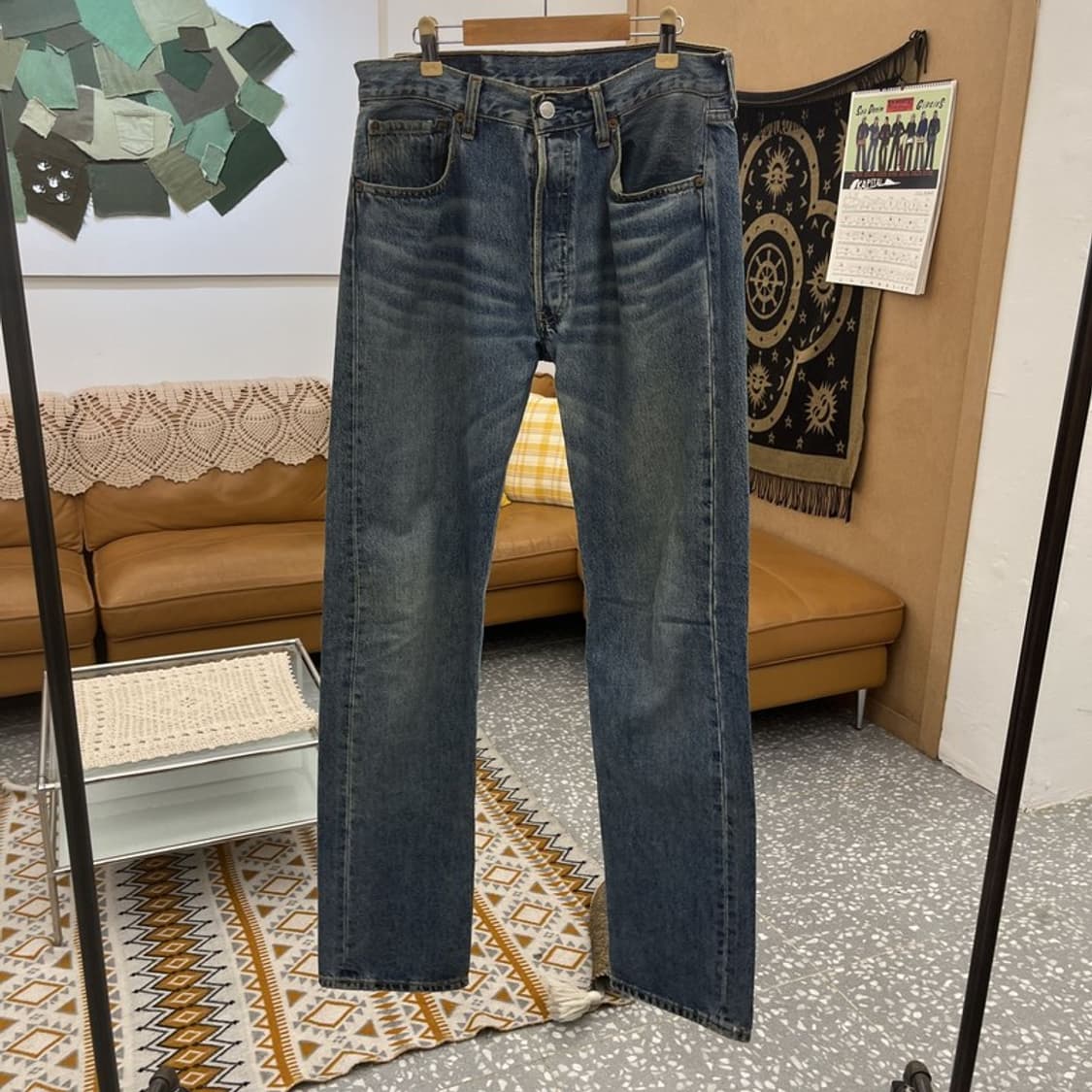 리바이스 501 올드스쿨 빈티지 워싱 데님팬츠 32인치 C10966 상품이미지3