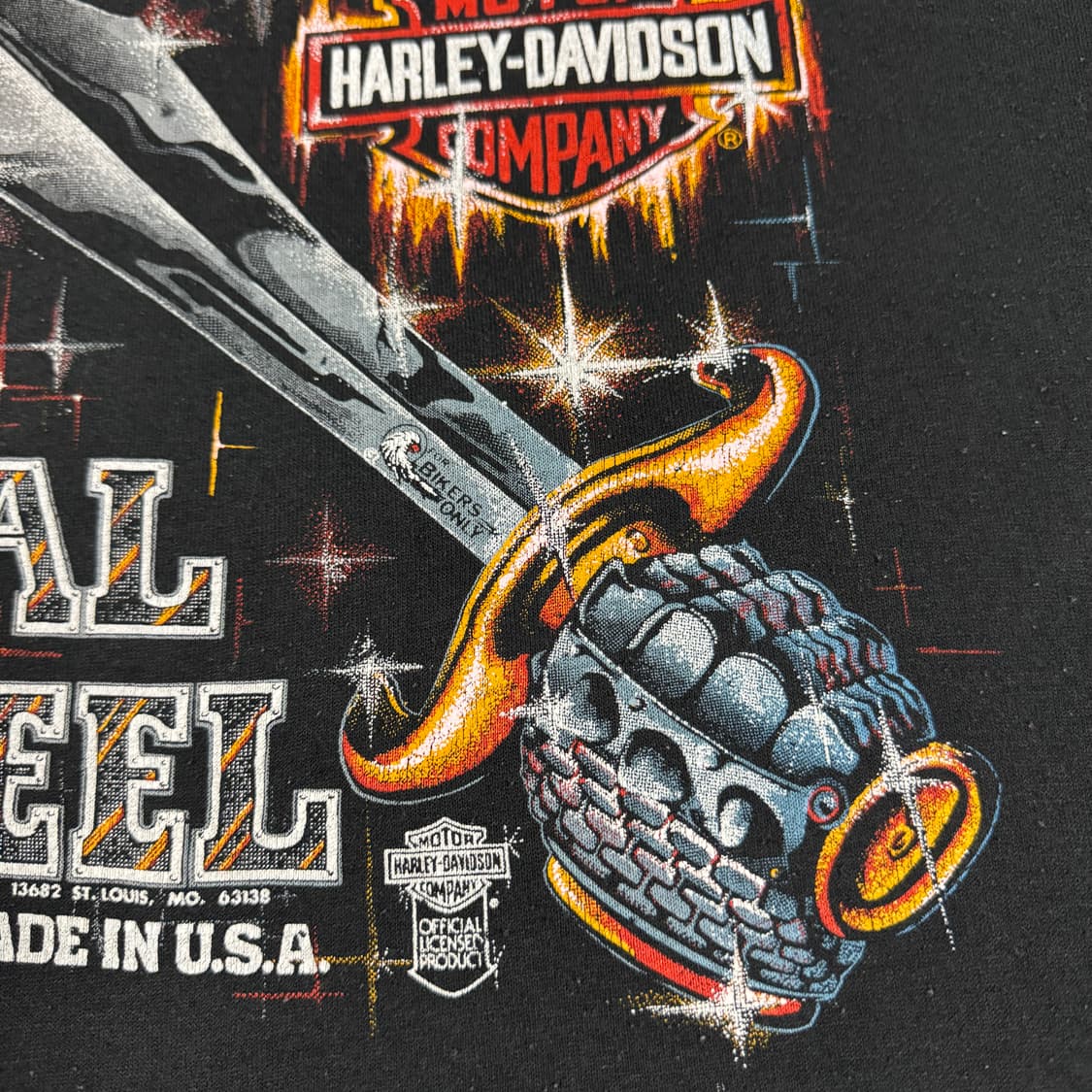 빈티지 80s 할리데이비슨 Harley Davidson 리얼스틸 티셔츠 상품이미지6