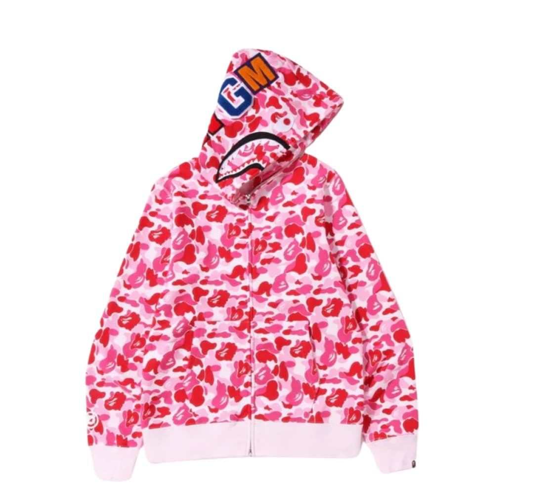 베이프 ABC 핑크 샤크후드 상품이미지1