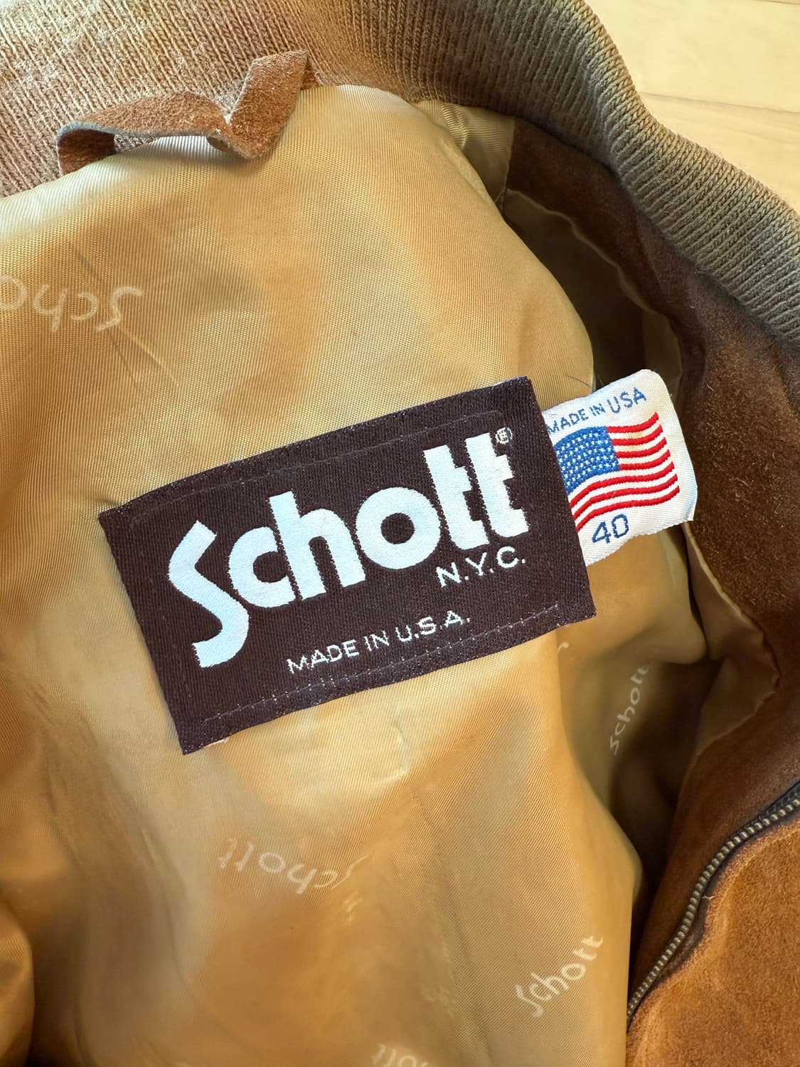 쇼트 (Schott) 블루종 오리지널 (카멜) 상품이미지3