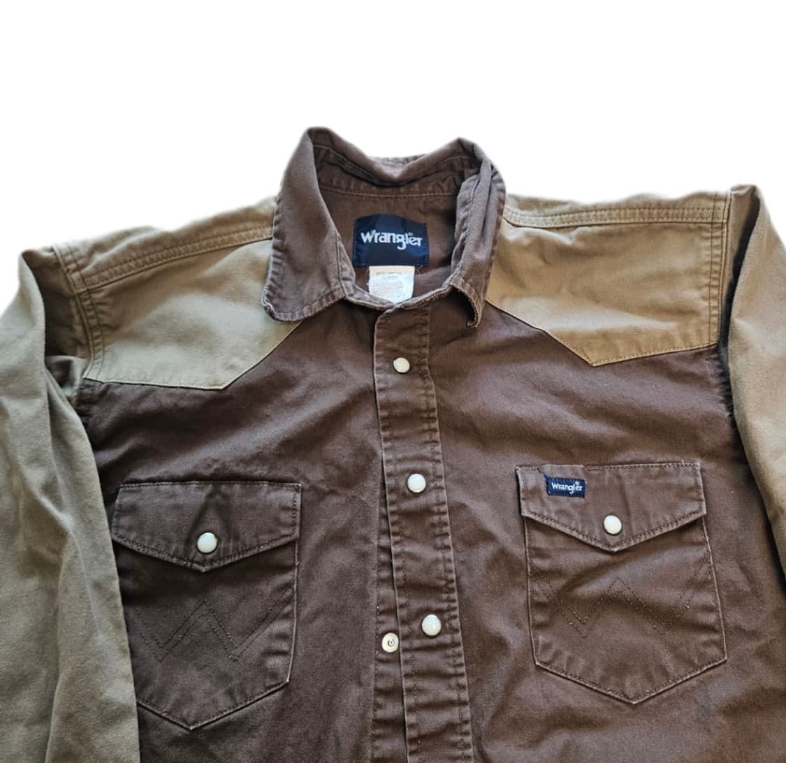 🤎 Wrangler 빈티지 투톤 웨스턴 셔츠  상품이미지2