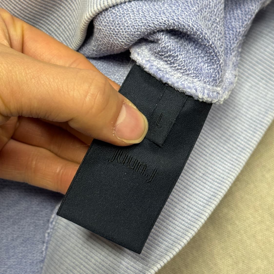 준지 21s 가먼트다잉 피그먼트 라벤더 맨투맨 L 상품이미지5