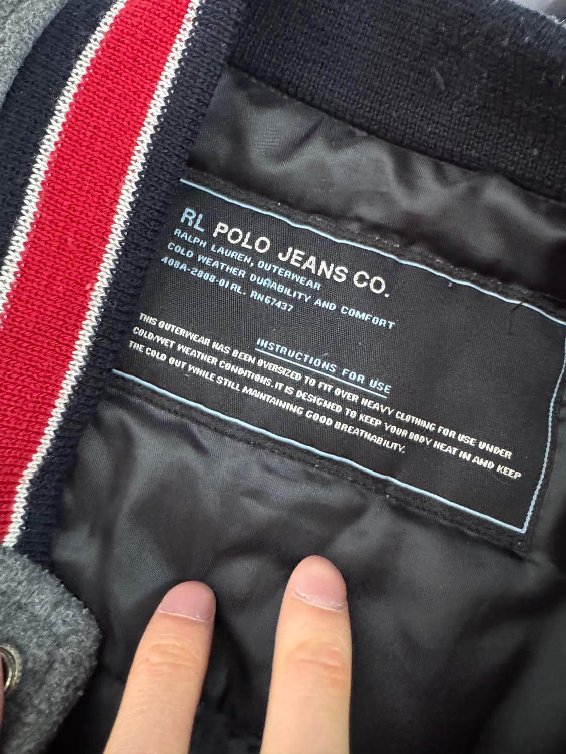 희귀!! 폴로 polo 진스 올드스쿨 암패치 바시티 자켓 상품이미지5