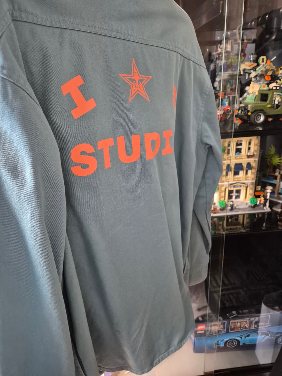 아이앱 스튜디오 x 오베이 볼드 셔츠 자켓 블루  상품이미지2