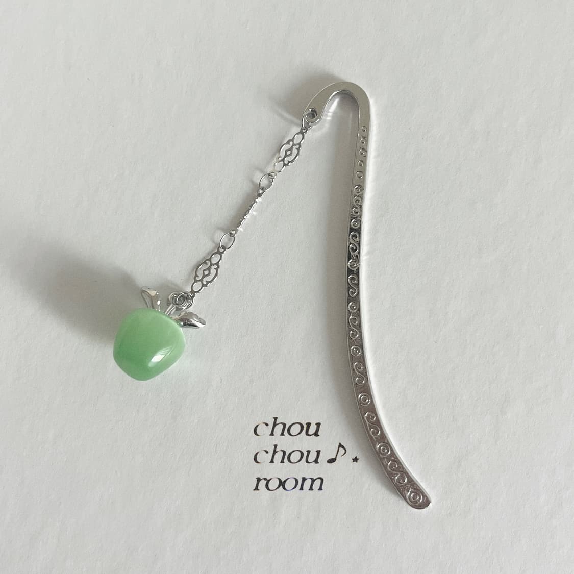 메탈 펜던트 책갈피 ⊰green apple⊱ bookmark  상품이미지2