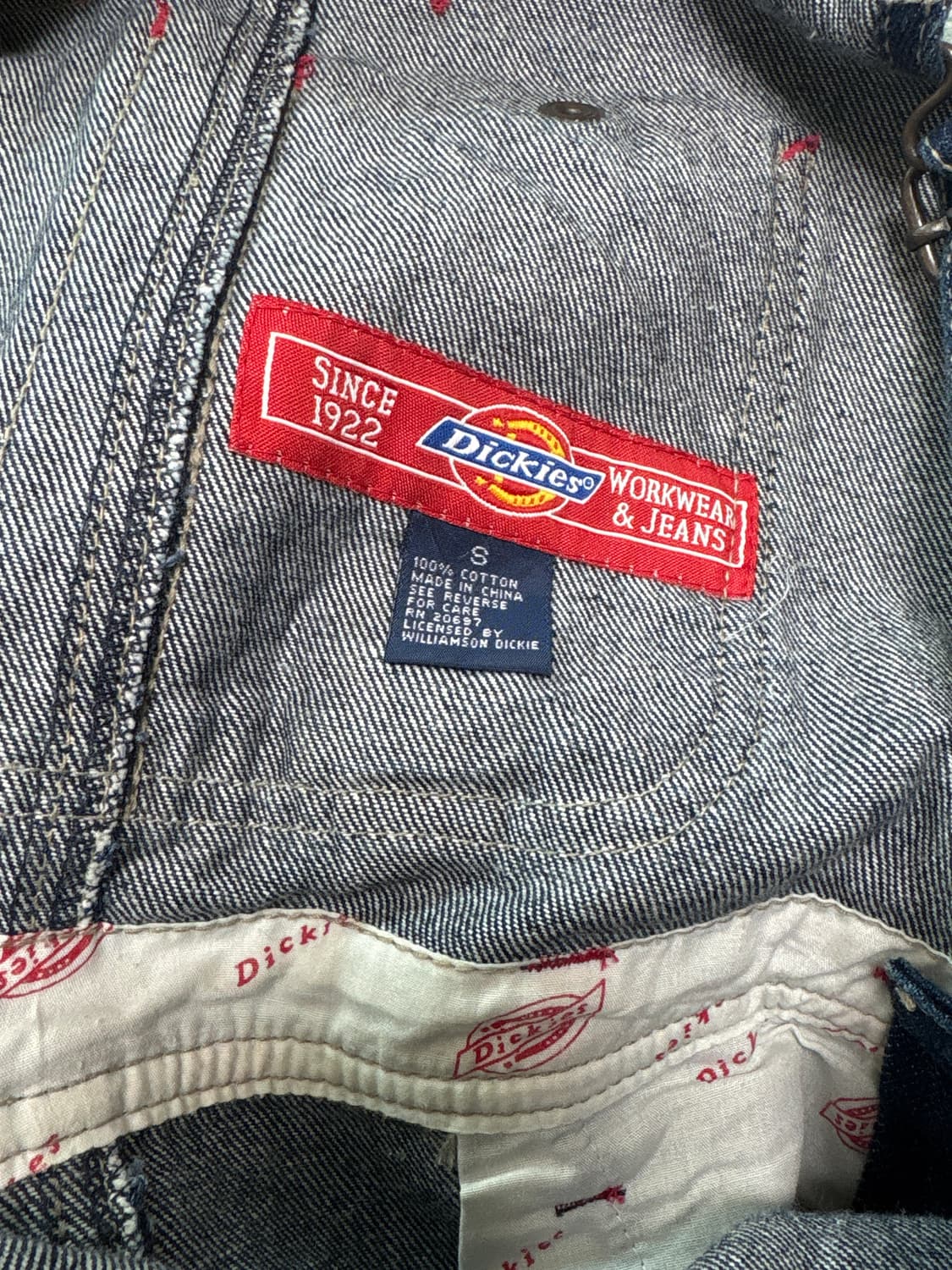 디키즈(Dickies) 데님 오버롤 롱 스커트 상품이미지4