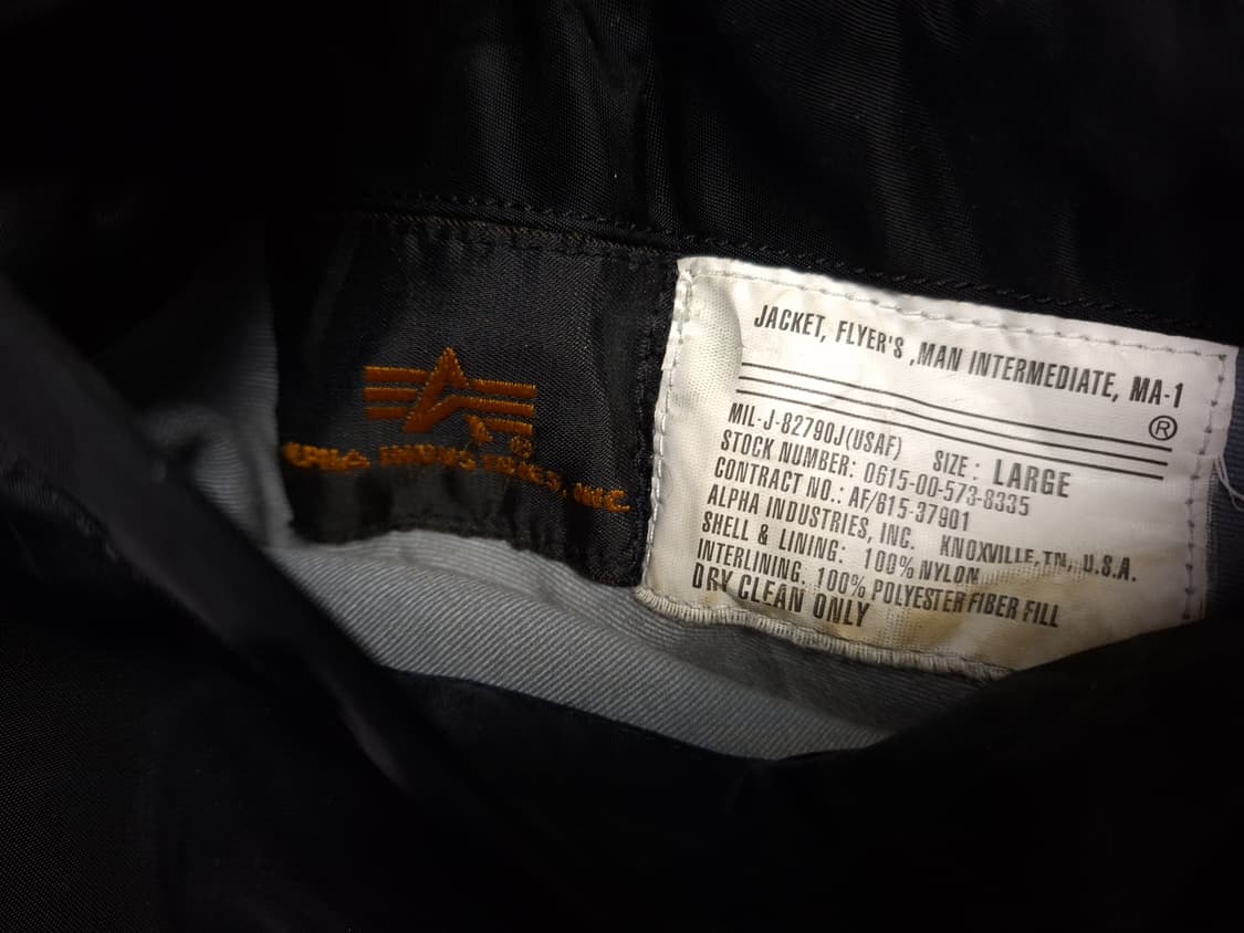 오리지날  알파사 미공군 민수용 MA-1 항공자켓 상품이미지7
