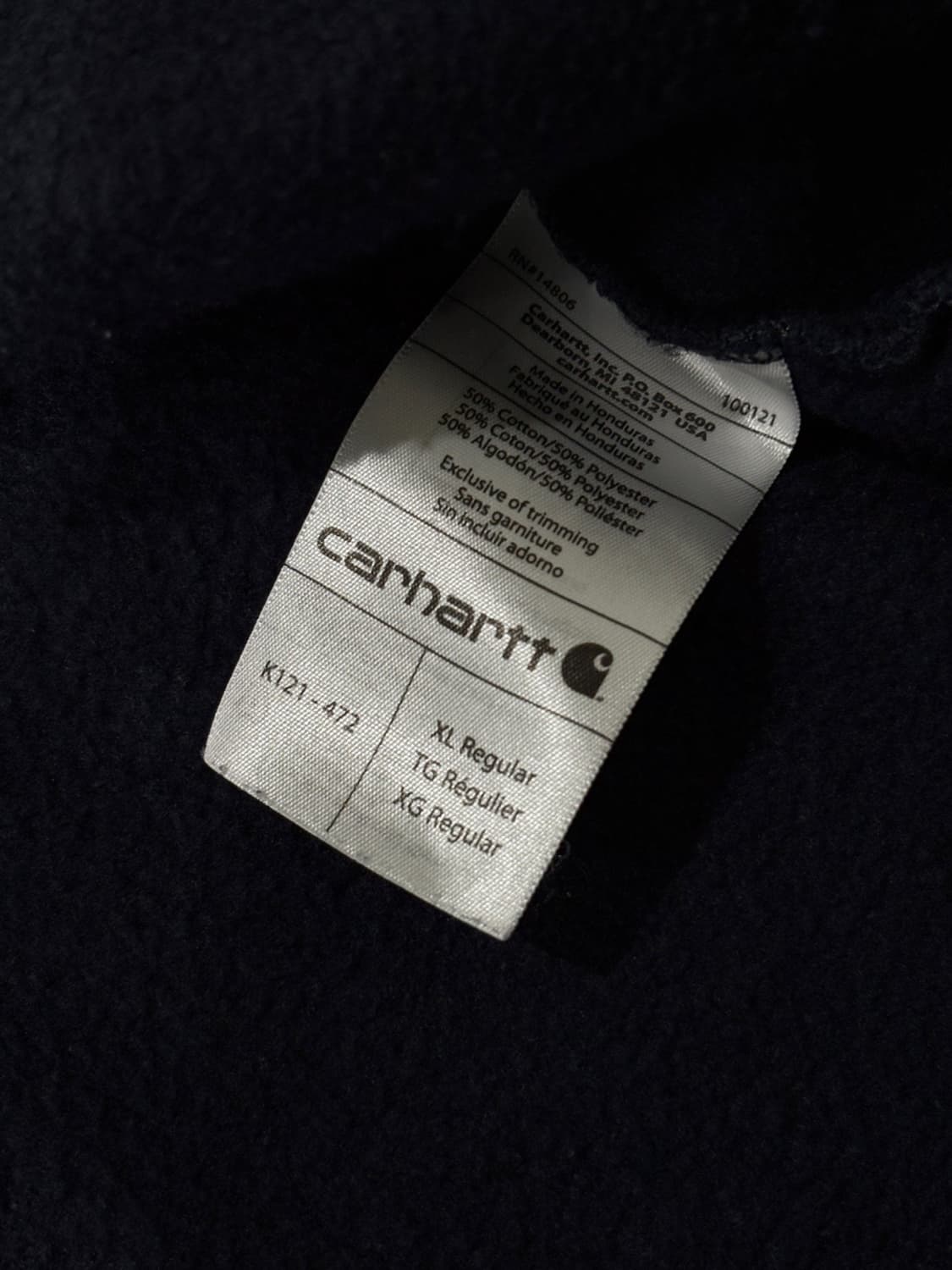 칼하트 네이비 후드티 상품이미지5