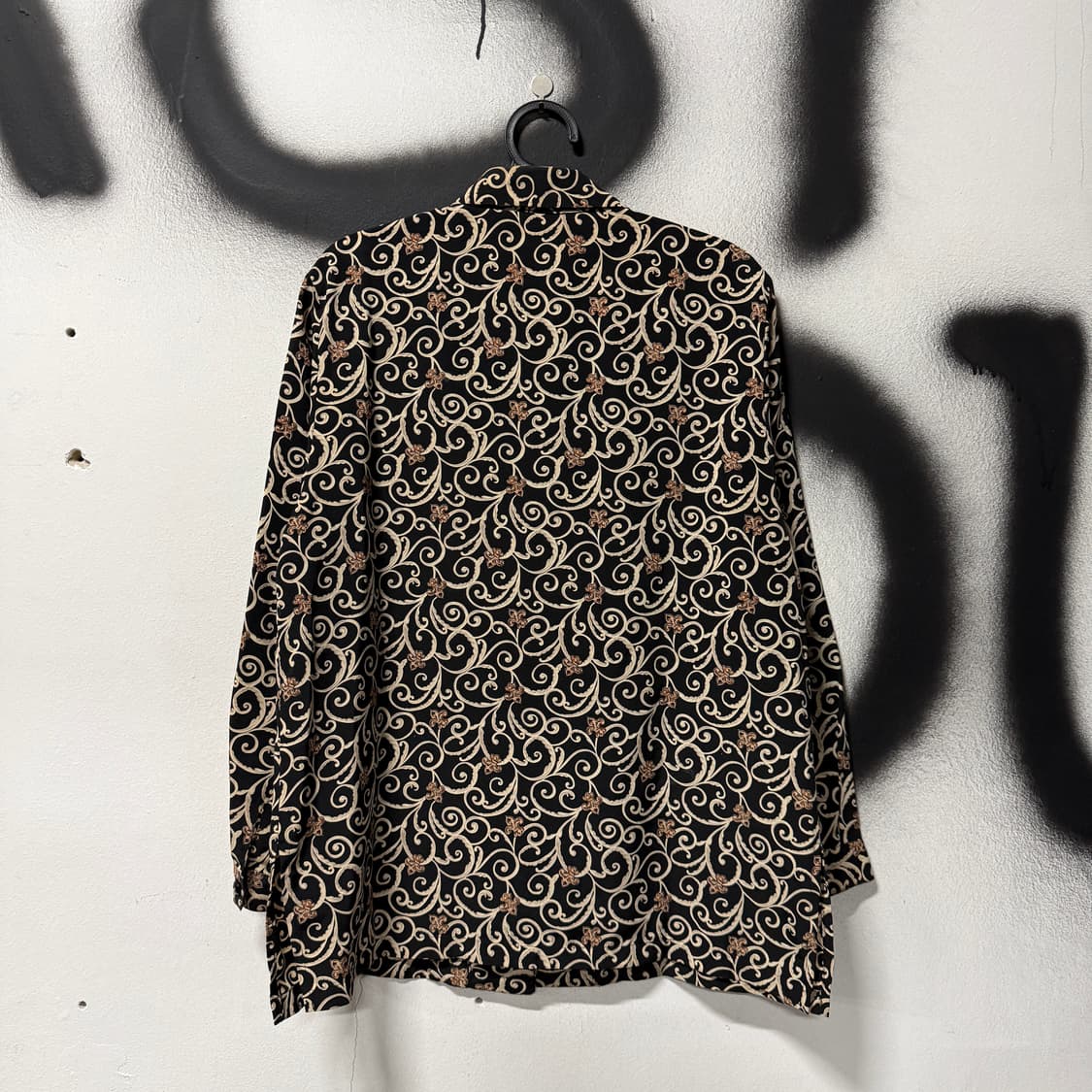 80-90s 피에르 발망 에스닉 바로크 풀 패턴 긴팔 셔츠 상품이미지2