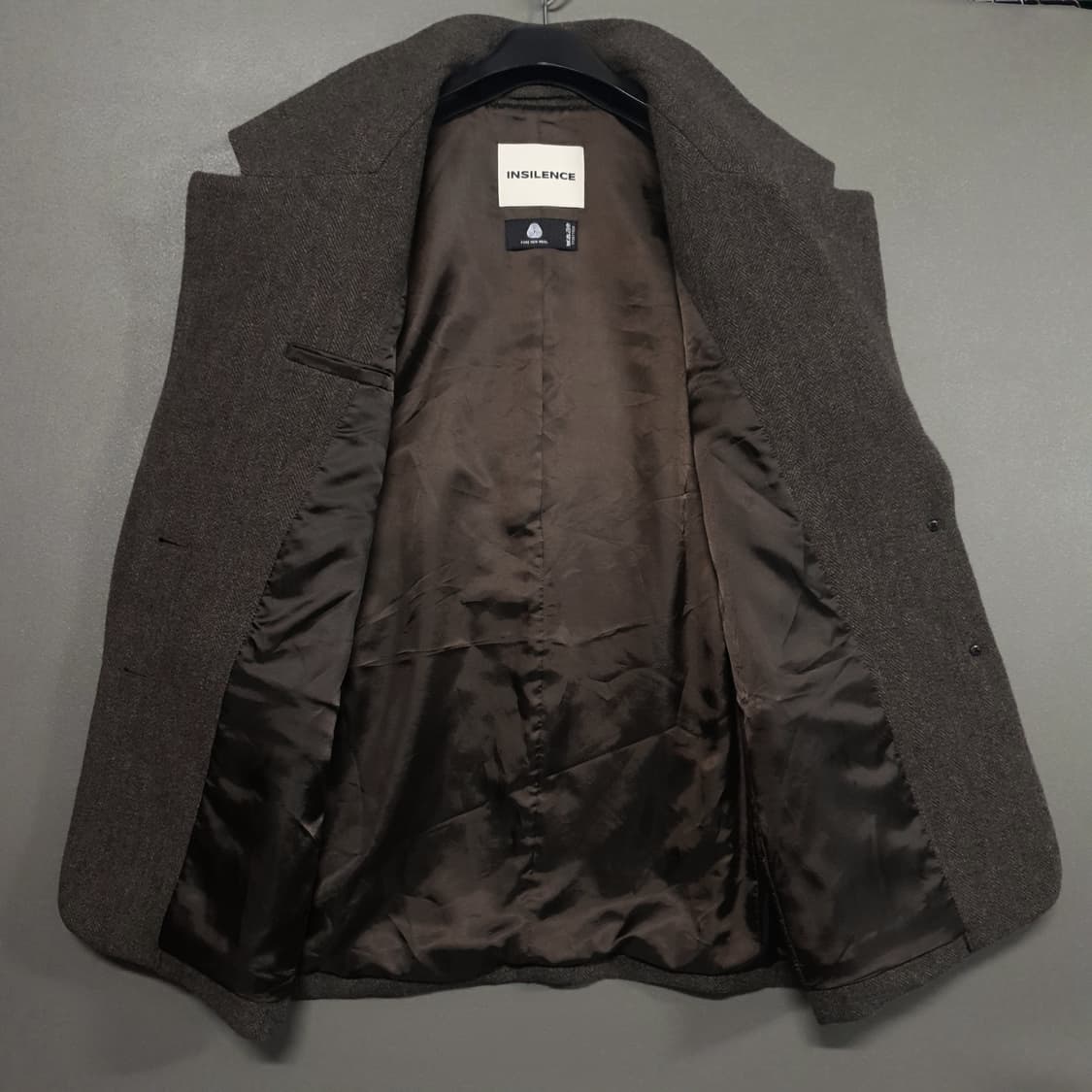 여성 S) 인사일런스 우먼 셔틀랜드 울 자켓 다크 브라운 퓨어 뉴 울마크 상품이미지7