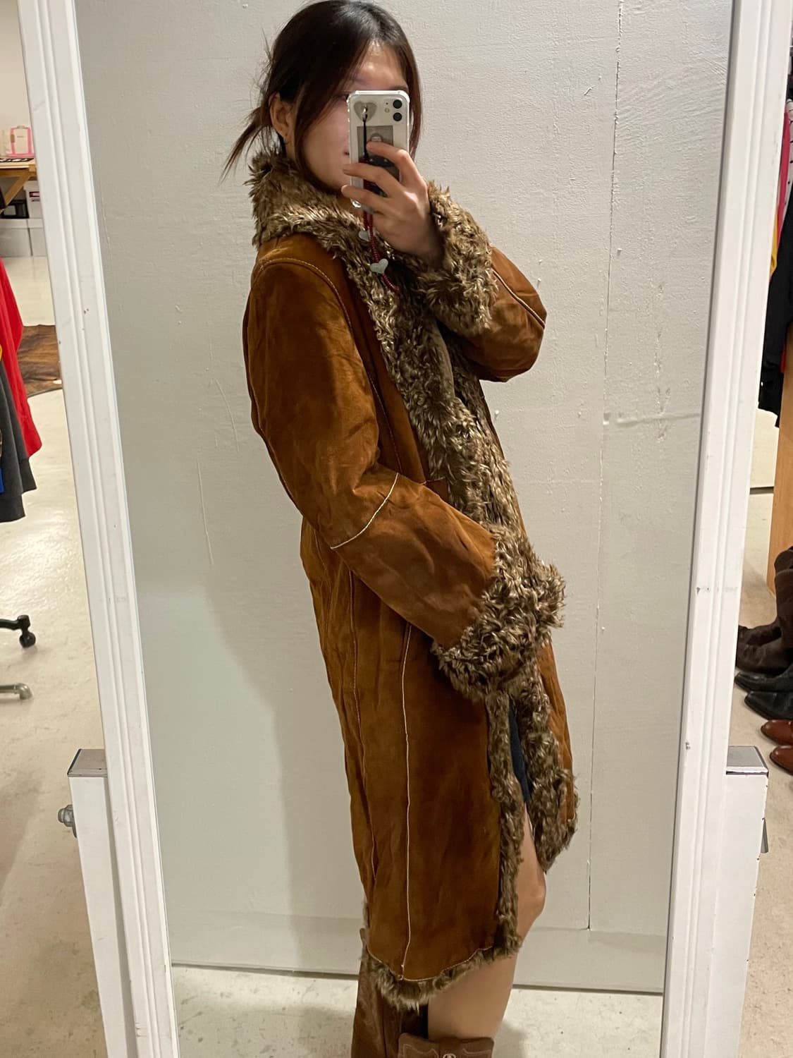 WILSON LEATHER mustang suede fur coat 상품이미지2