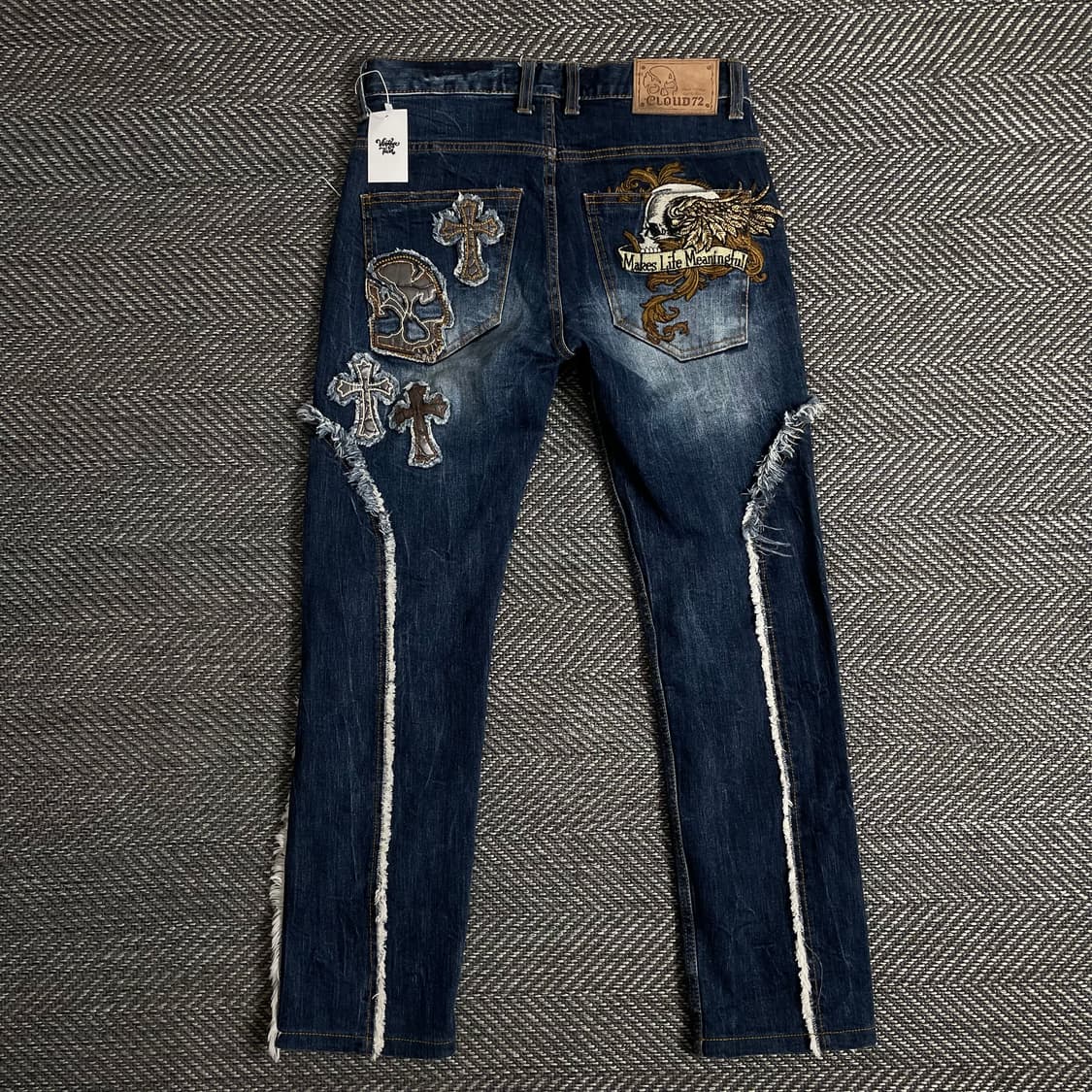 빈티지 우먼스 y2k 자수 디테일 데님 팬츠y 2838 상품이미지4