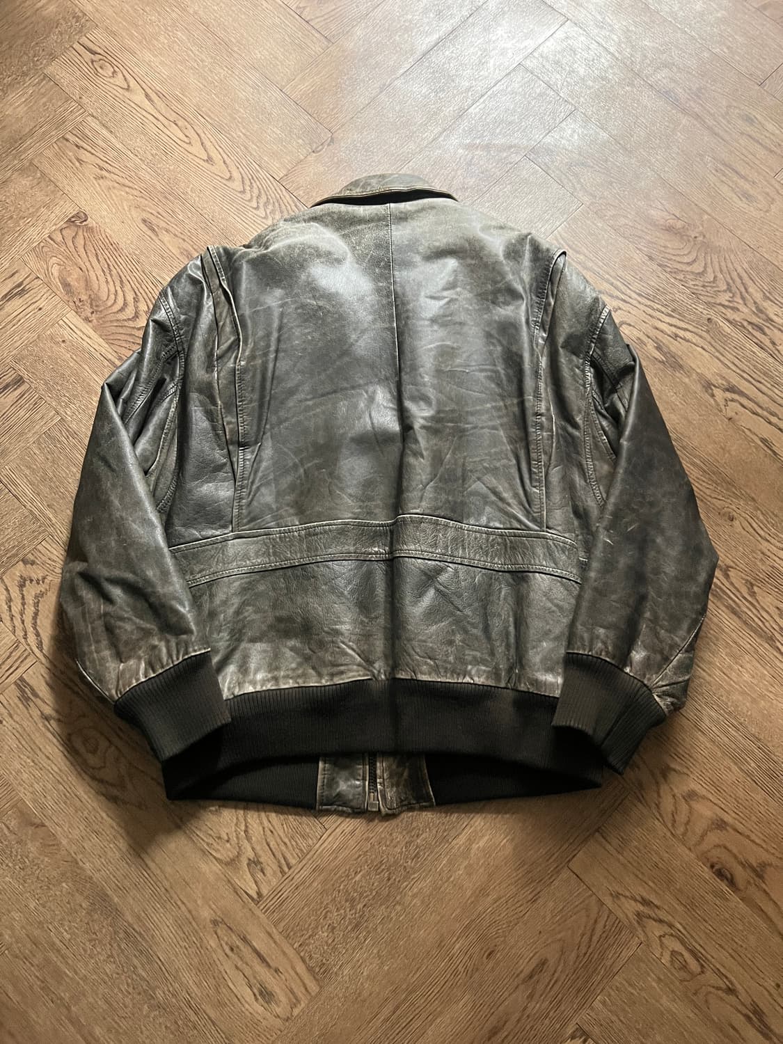 [L]90's 빈티지 TYPE A-2 레더 플라이트 자켓 상품이미지9