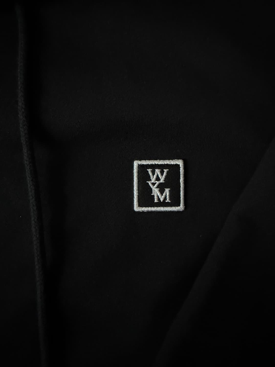 우영미 후드티 파리 백로고 후드 블랙 48 새상품급 상품이미지3