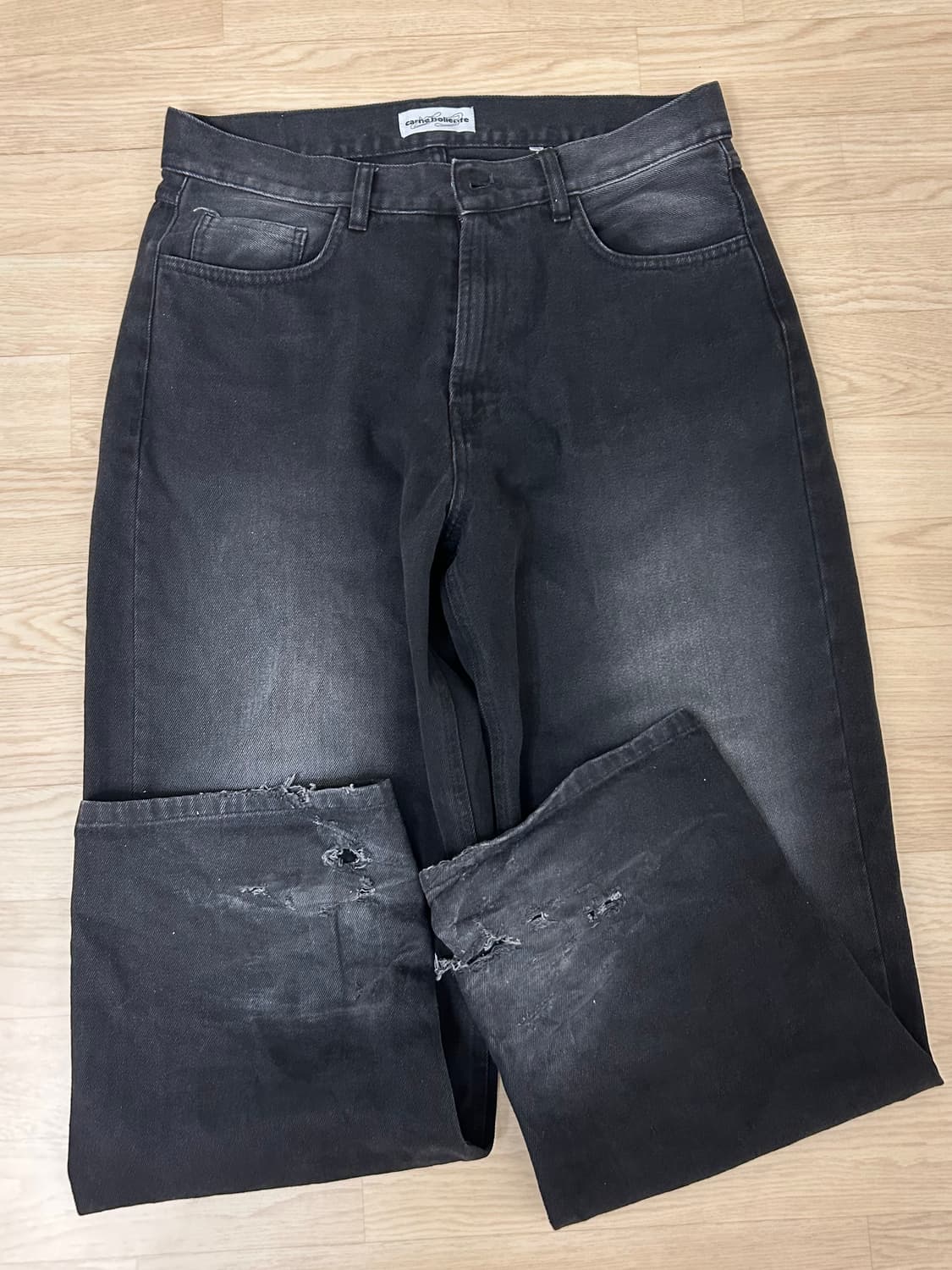 carne bollente 블랙 데님 팬츠 32 상품이미지2