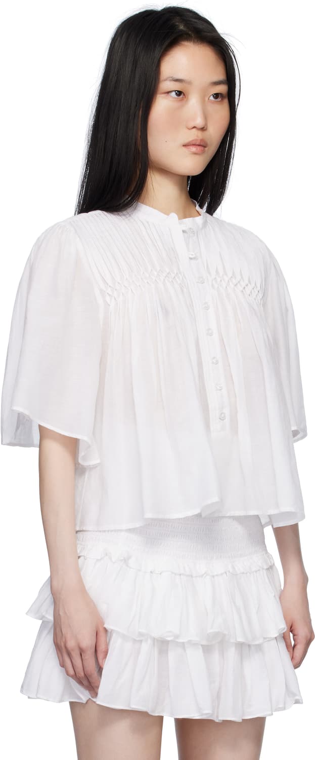 [34,36,38]이자벨마랑 26ss DESTIN 블라우스/화이트 상품이미지3