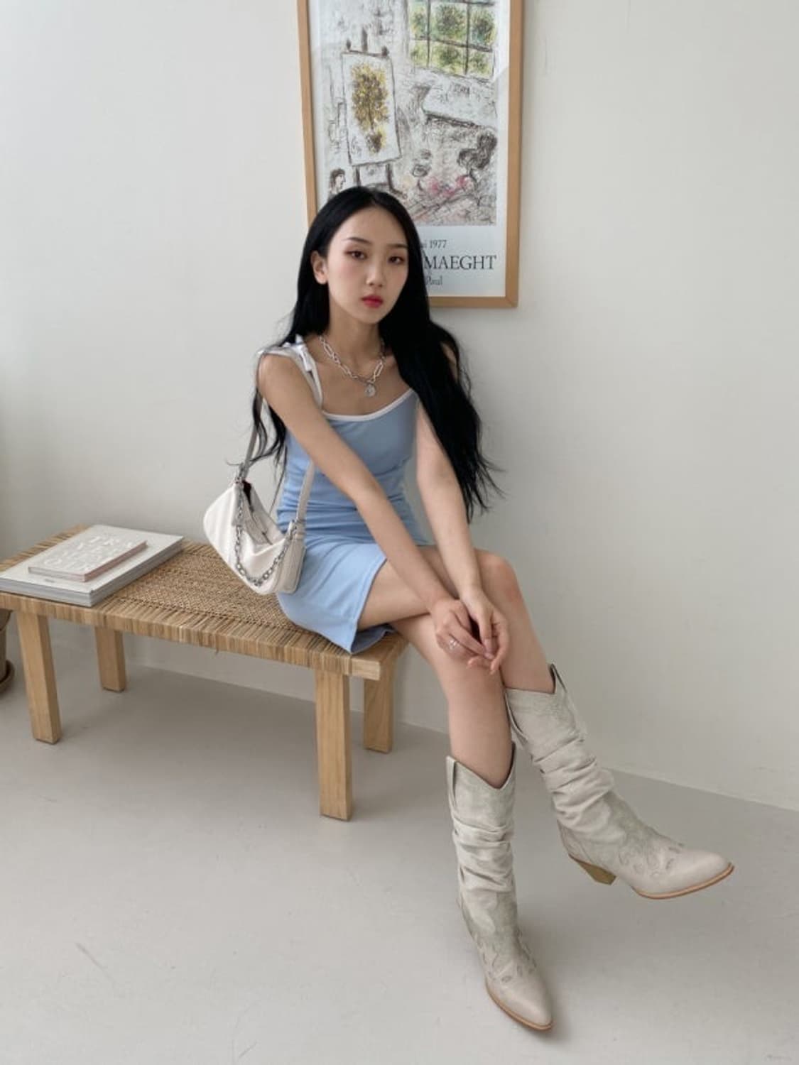 새상품) 여름 린넨 웨스턴 부츠 국내제작 230 상품이미지7