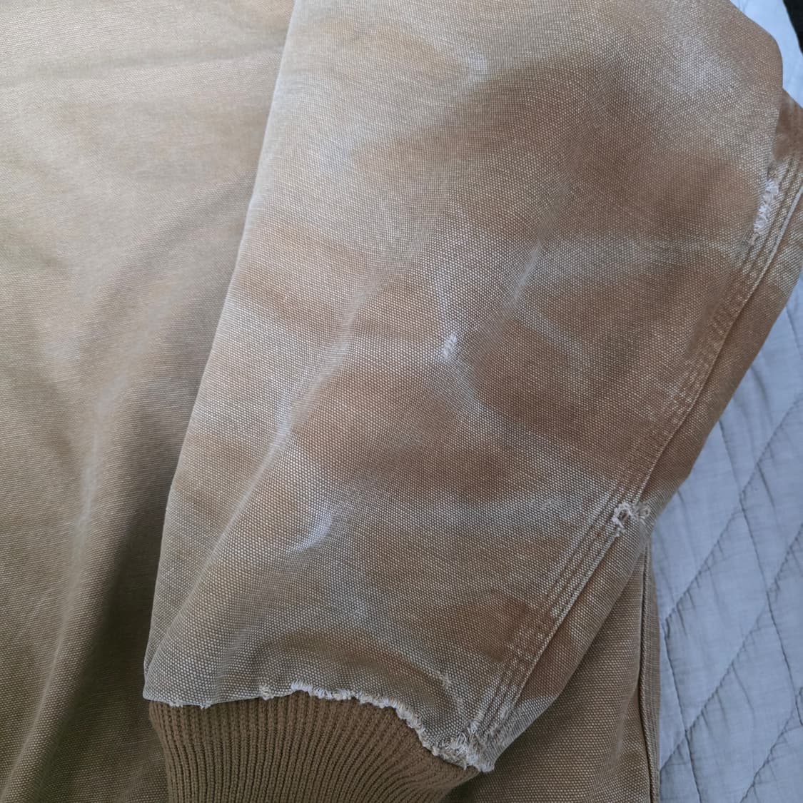 [2XL] 00s 빈티지 칼하트 j130 트래쉬드 페이드 워크자켓 상품이미지6