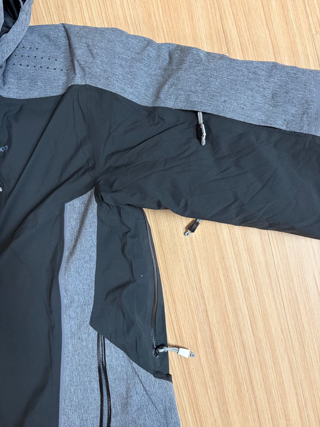 살로몬 고어텍스 후드 자켓 원드스토퍼 그레이 블랙 M 상품이미지7